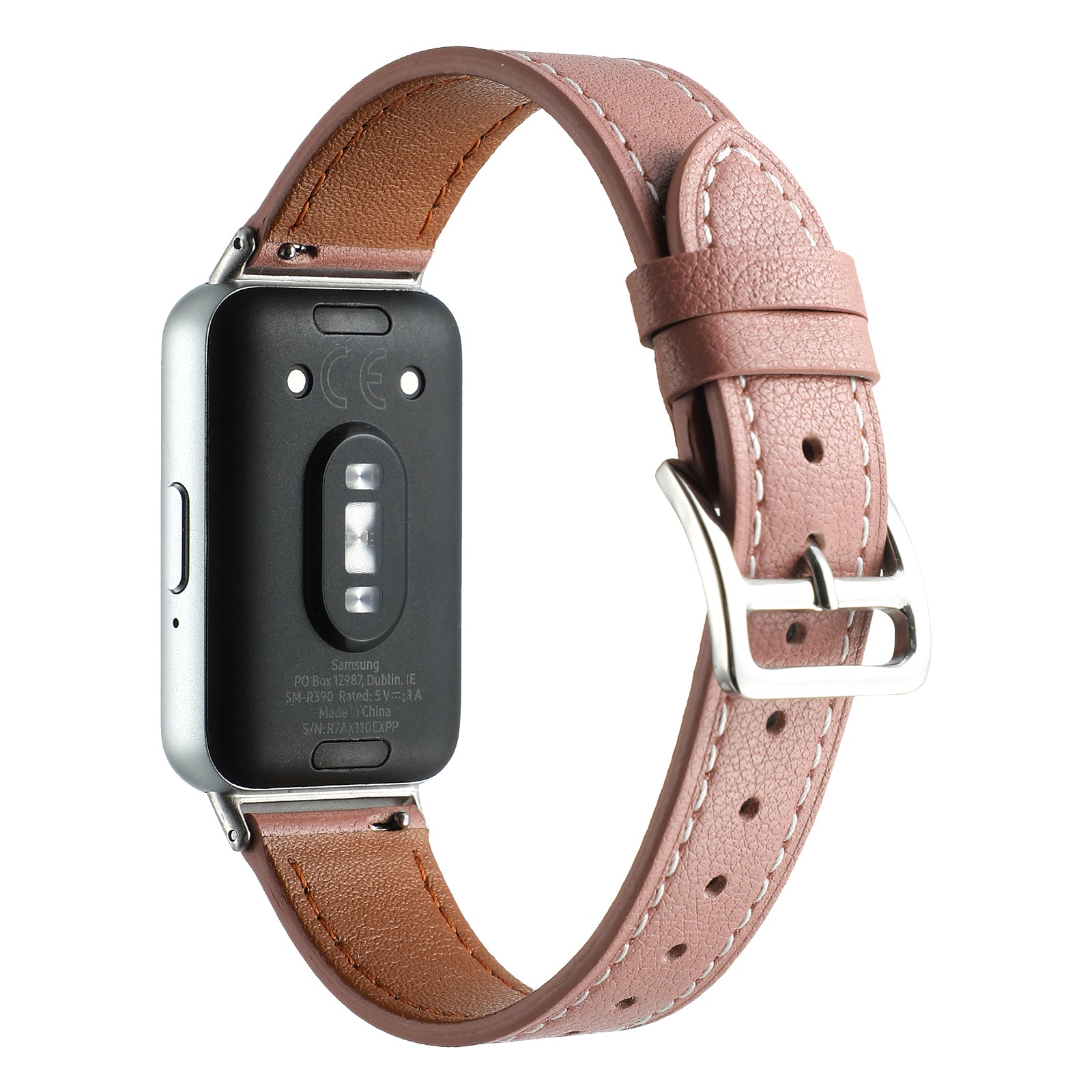 For Samsung Galaxy Fit3 Genuine Leather Watch Strap Band Replacement - Beige For Samsung Galaxy Fit3 Genuine Leather Watch Strap Band Replacement - Beige